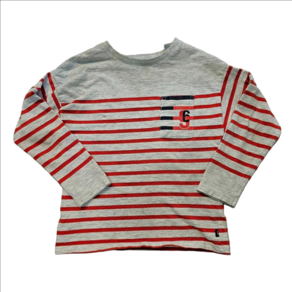 ✨ 3/$10✨ OKI Cotton Striped Long Sleeve Henley